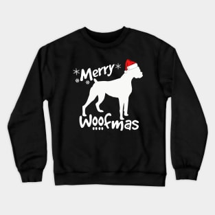 Merry Woofmas, Santa Boxer Dog Crewneck Sweatshirt